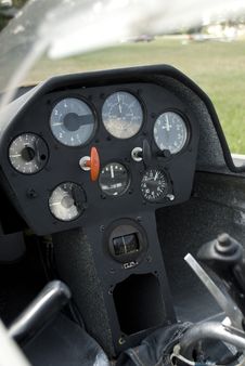 Glider Cockpit Stock Photography