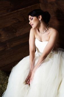 Bride In The Barn Royalty Free Stock Photo Bride In The Barn Royalty Free Stock Photo