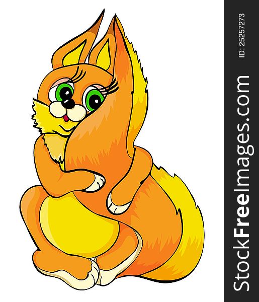 Beauty squirrel cartoon- vector illustraton