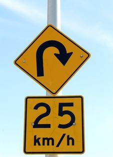 Sharp Turn Sign Free Stock Images Photos 25264588 Stockfreeimages Com