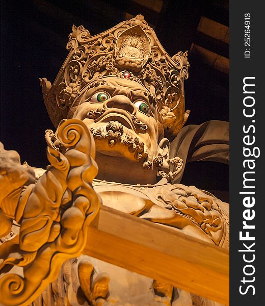 Wood carving in a china temple. Wood carving in a china temple