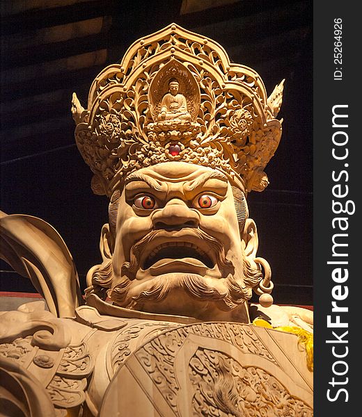 Wood carving in a china temple. Wood carving in a china temple