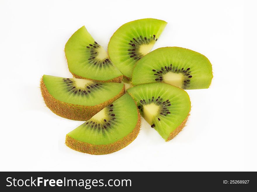 Fresh kiwi fruit slices