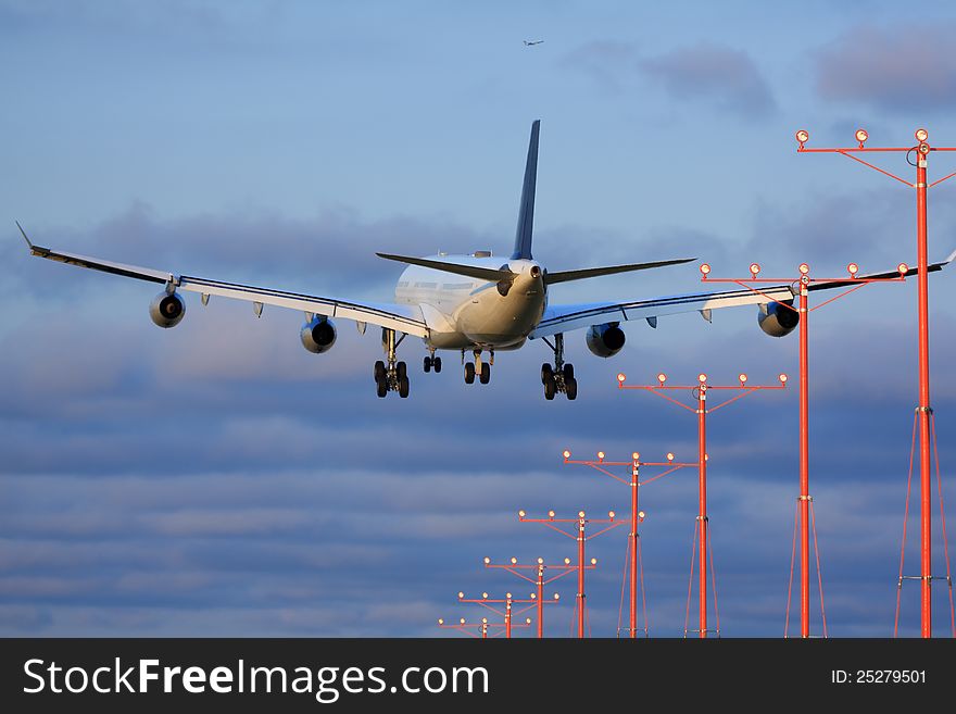 Passenger Aircraft On Final Approach