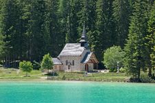 Small Church On Lake Shore Stock Image Small Church On Lake Shore Stock Image