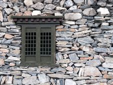 Window And Wall Rock Stock Photography Window And Wall Rock Stock Photography