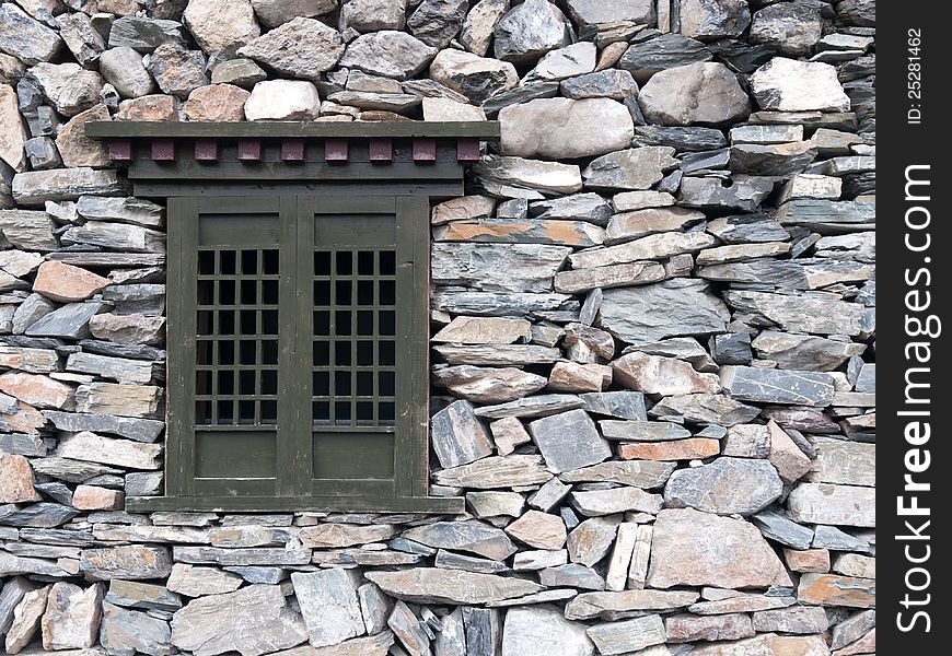 Window and wall rock in china