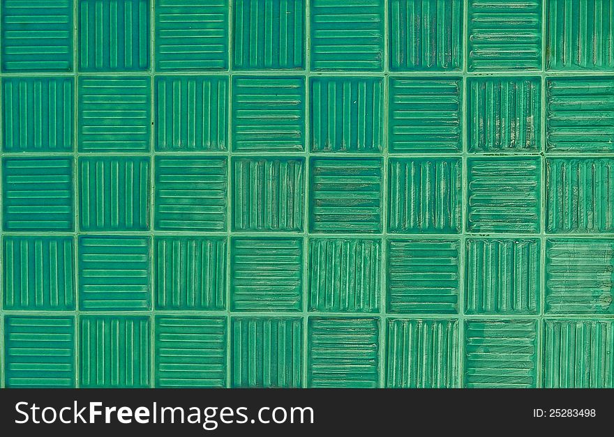 Ceramic mosaic tiles in green colour. Ceramic mosaic tiles in green colour