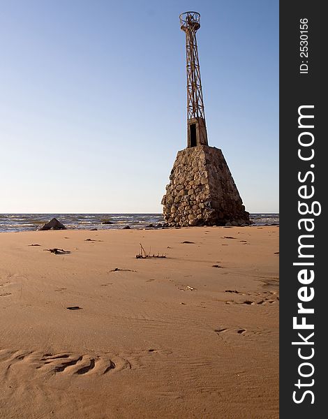 Old lighthouse on the seaside