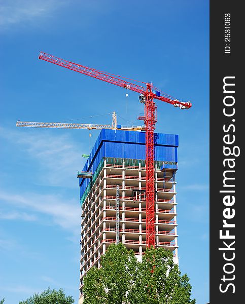 Construction Site With Cranes