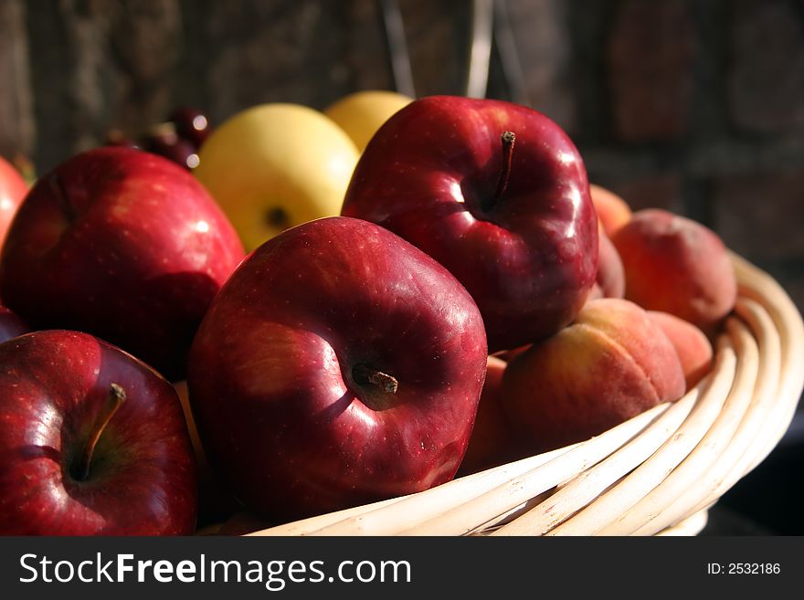 Season fruits in the basket