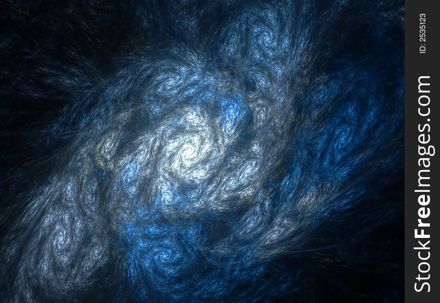 Blue spiral is a computer generated image for elegant background o hi-tech design