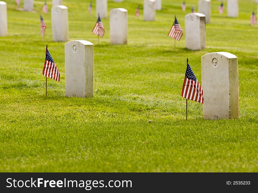 Unmarked US Grave Stones