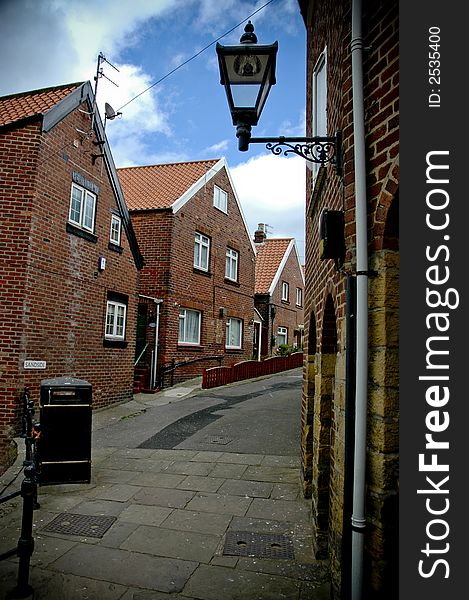 A picture of a lantern outside a house in Whitby. A picture of a lantern outside a house in Whitby