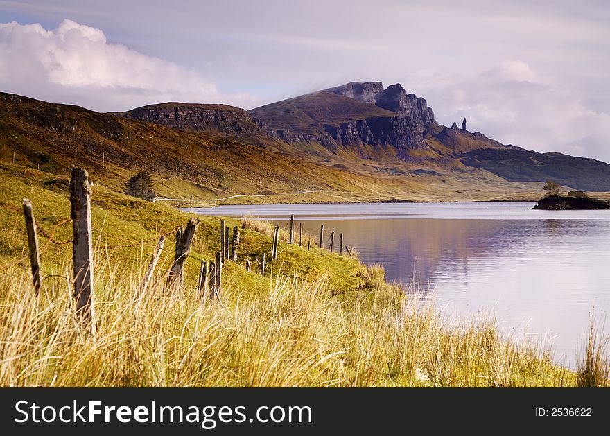 Old Man Of Storr Over Loch