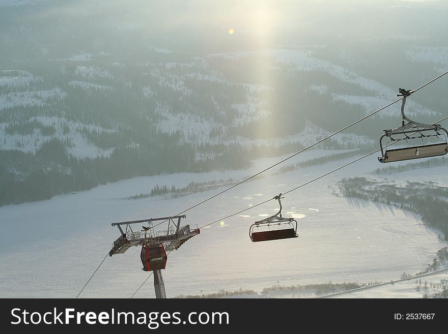 Snowy mountains in Are, Sweden. Snowy mountains in Are, Sweden