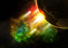 Meteor Clash Earth Stock Photo Meteor Clash Earth Stock Photo