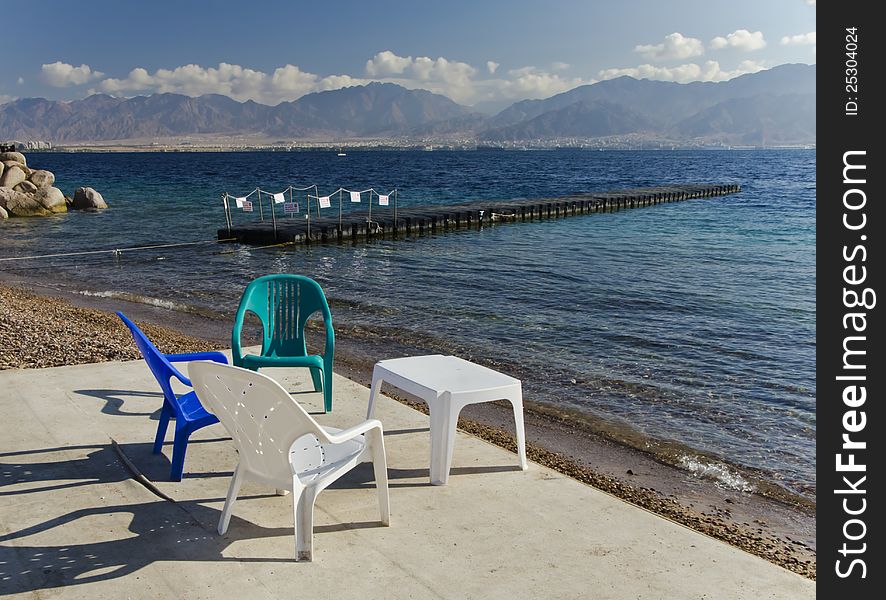 Southern beach of Eilat, Israel