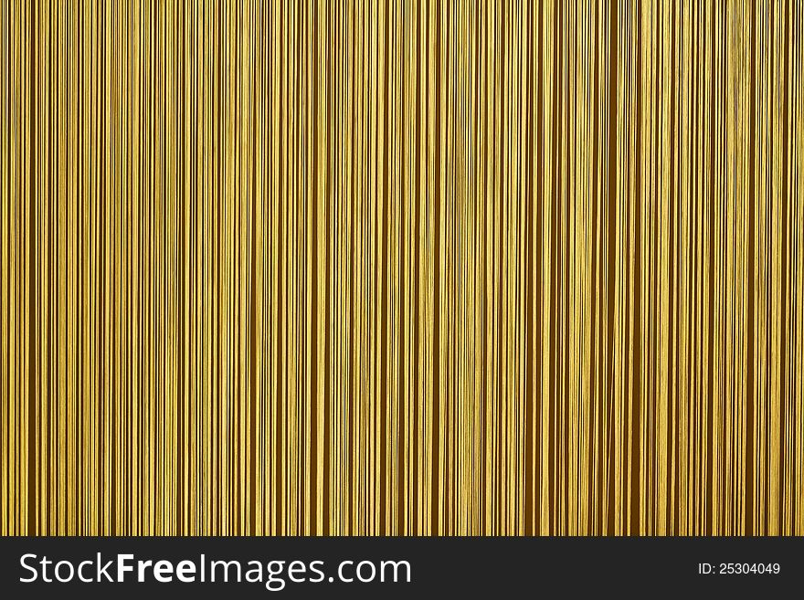 Yellow curtain on brown wall