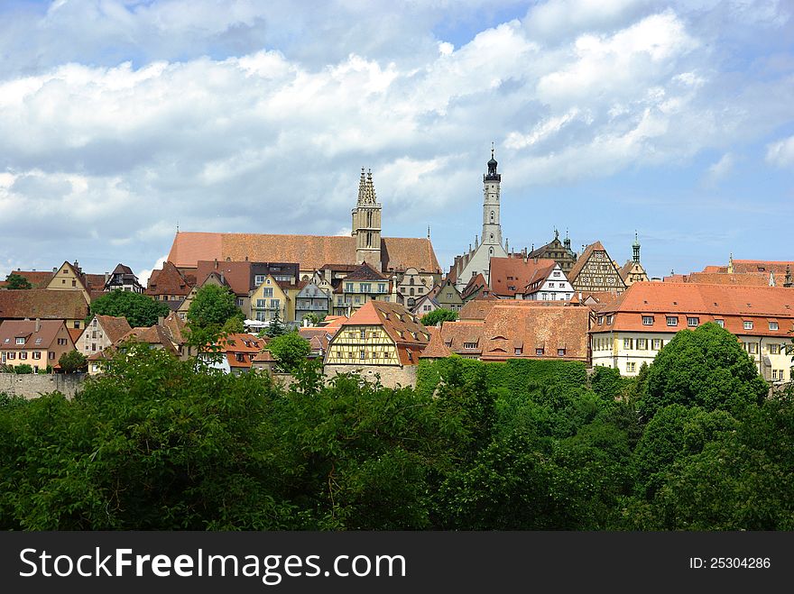 Beautiful medieval town of Rothenburg, Germany