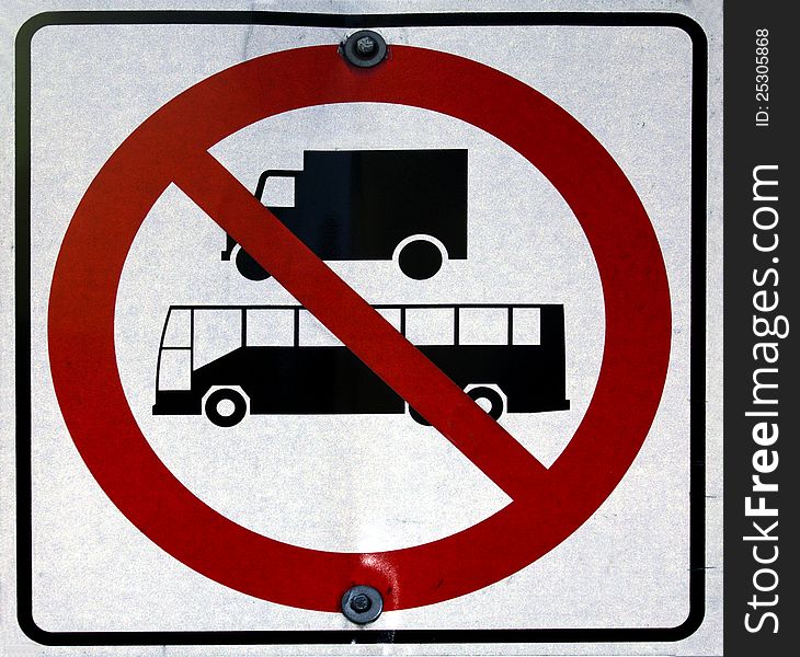 Heavy Vehicules Not Allowed Sign