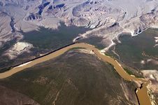 Aerial View Of The Colorado River Stock Images