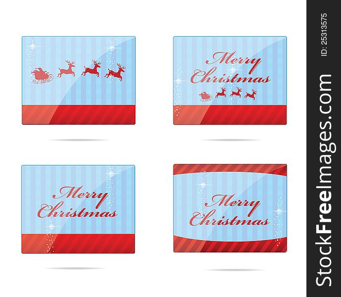 Creative and shiny christmas symbols set isolated. Creative and shiny christmas symbols set isolated