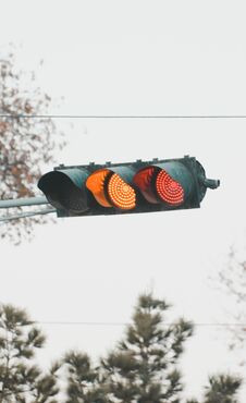 Traffic Light Shy Red Orange Stock Photos Traffic Light Shy Red Orange Stock Photos