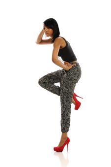Young African American Woman Posing Royalty Free Stock Image Young African American Woman Posing Royalty Free Stock Image