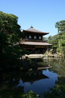 Ginkakuji Silver Pavilion In Kyoto, Japan Royalty Free Stock Images