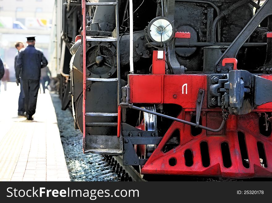 Old Russian Steam Locomotive