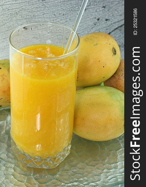 Fresh mango juice concentrated natural pure and refreshing,