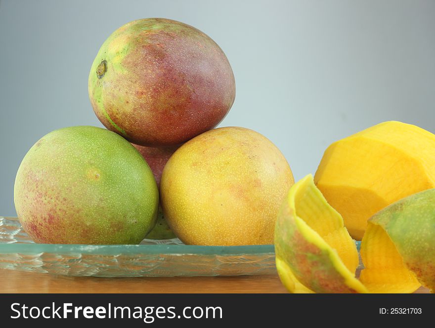 Fresh mango salad produced in the Dominican countryside