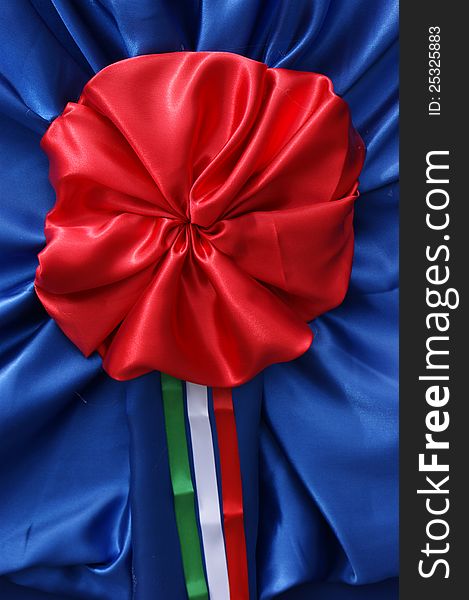 Italian cockade blue and red with typical green, white and red