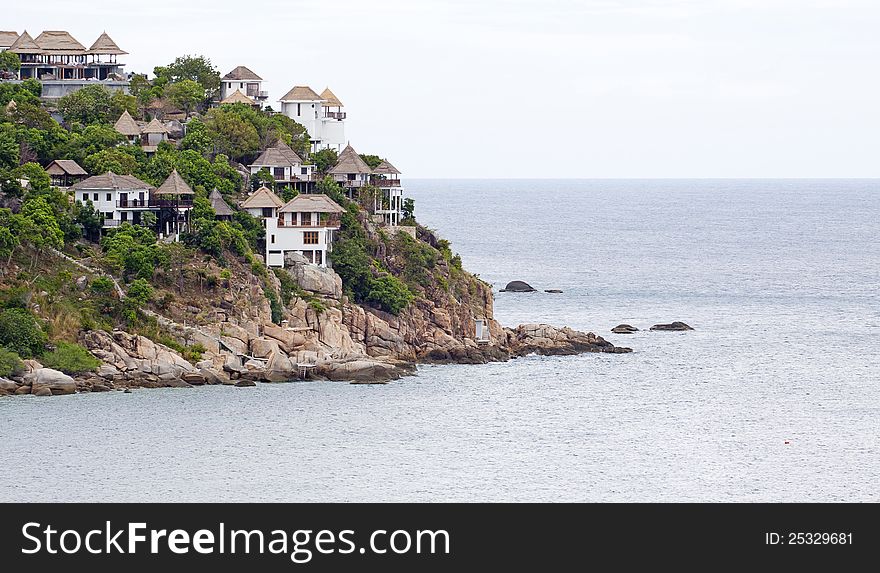 Villas on Pacific coast of Thailand at koh tao south of thailand