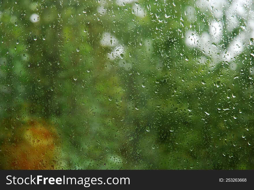 Raindrops On The Glass.