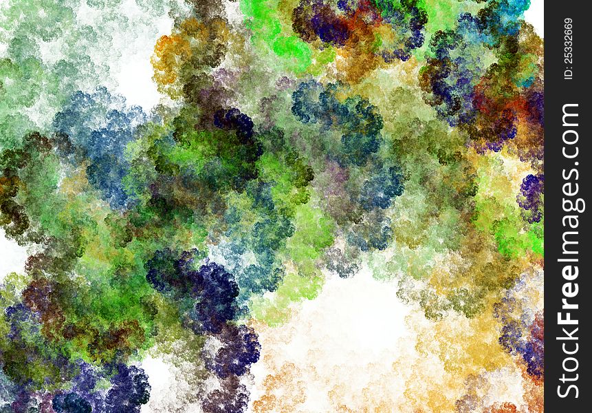 Abstract floral fractal. Computer generated this image