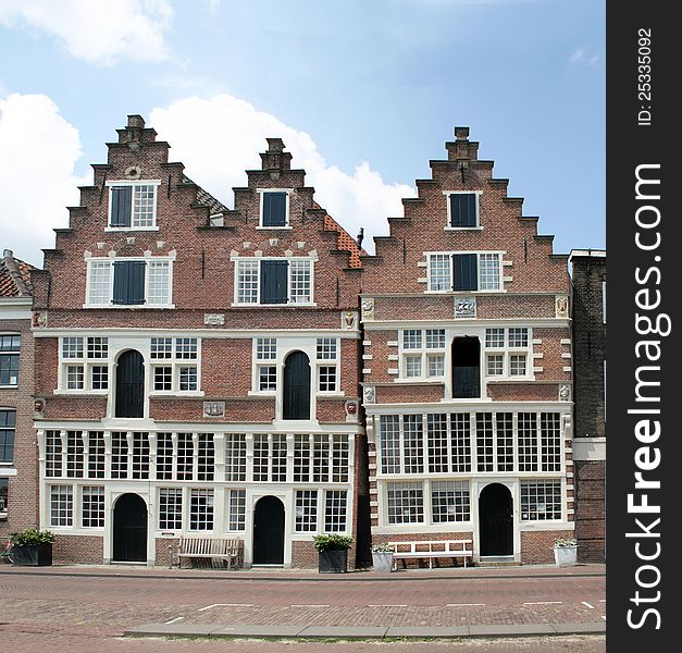 Historic houses in Hoorn, Netherlands. Historic houses in Hoorn, Netherlands