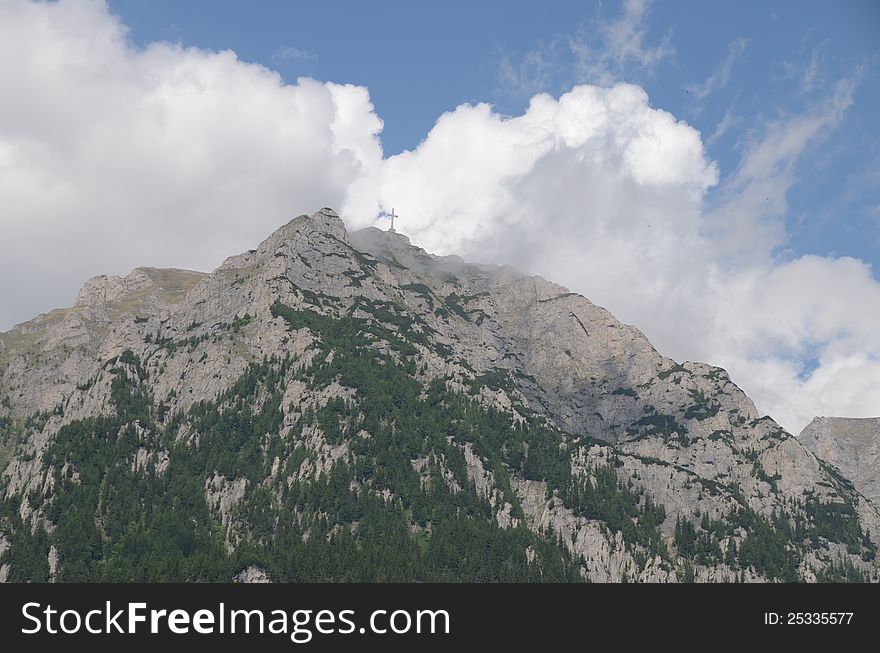 Caraiman and Bucegi mountain in Romania - touristic attraction. Caraiman and Bucegi mountain in Romania - touristic attraction