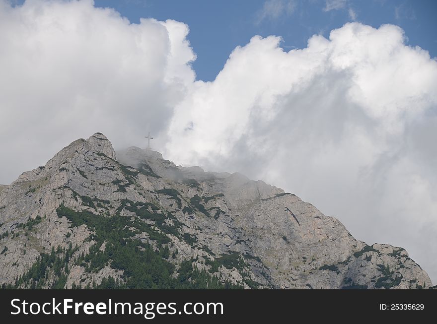 Caraiman and Bucegi mountain in Romania - touristic attraction. Caraiman and Bucegi mountain in Romania - touristic attraction