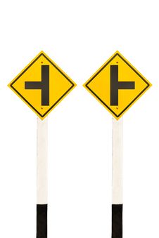 Left And Right Junction Road Signpost Stock Photos Left And Right Junction Road Signpost Stock Photos