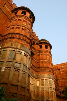 Outside Architecture Of The Red Fort Agra, India Royalty Free Stock Photography Outside Architecture Of The Red Fort Agra, India Royalty Free Stock Photography