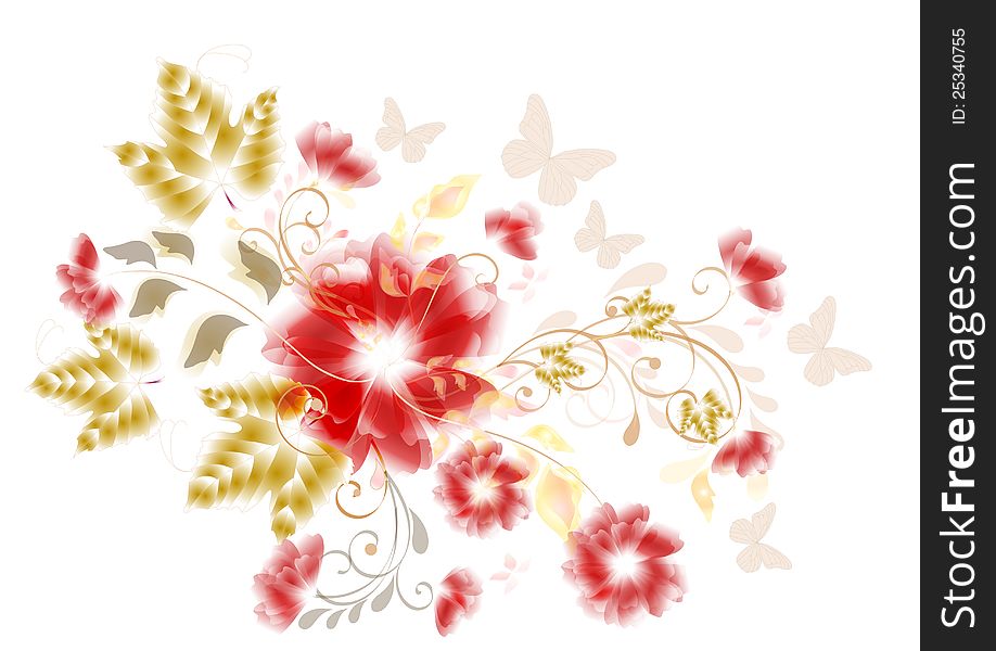 Clean vector floral background for design.  Floral vectors. Clean vector floral background for design.  Floral vectors