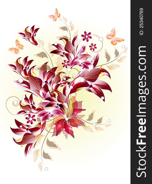 Clean vector floral pattern for design. Floral vectors. Clean vector floral pattern for design. Floral vectors
