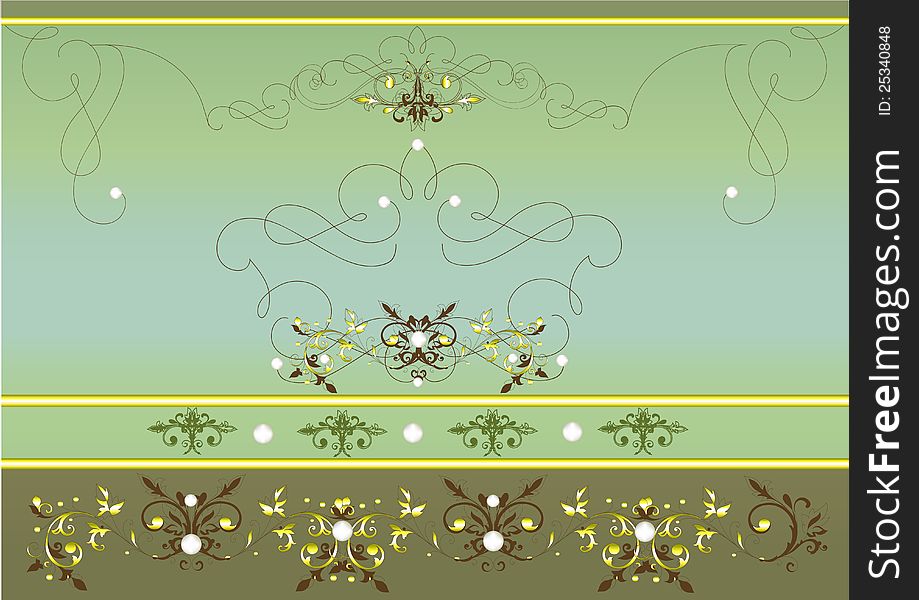 Vintage vector background with ornament