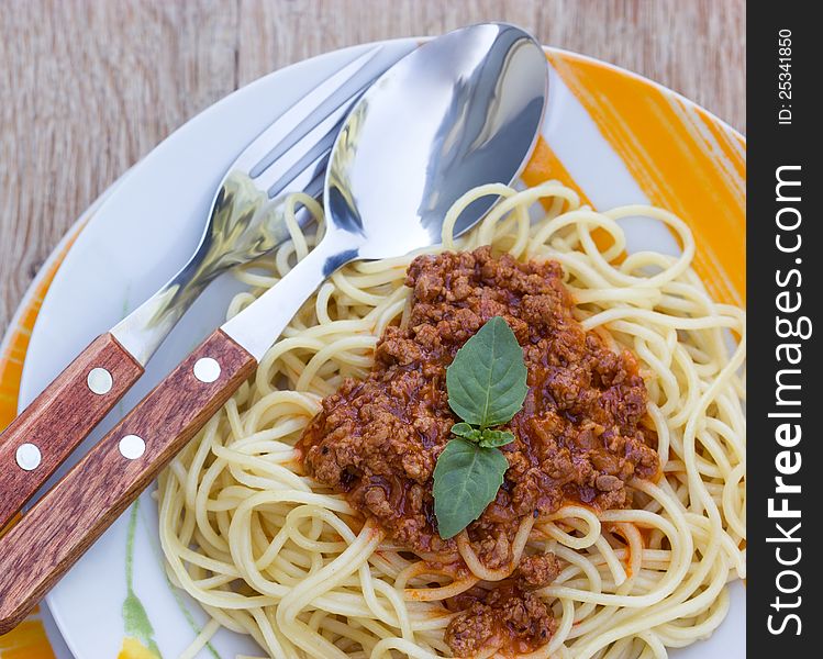 Spaghetti Bolognese are delicious Mediterranean meal