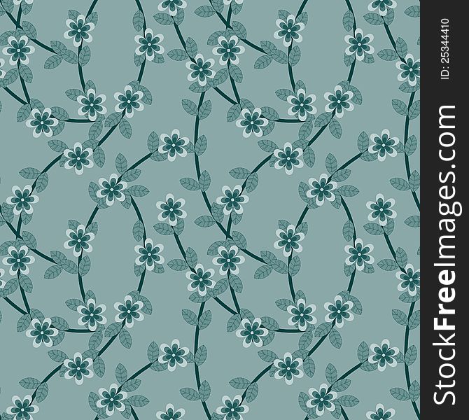 Seamless floral pattern in graphic style. Seamless floral pattern in graphic style