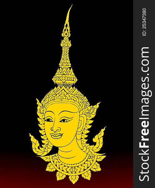 Thai art and design.Angels in the imagination. Thai art and design.Angels in the imagination