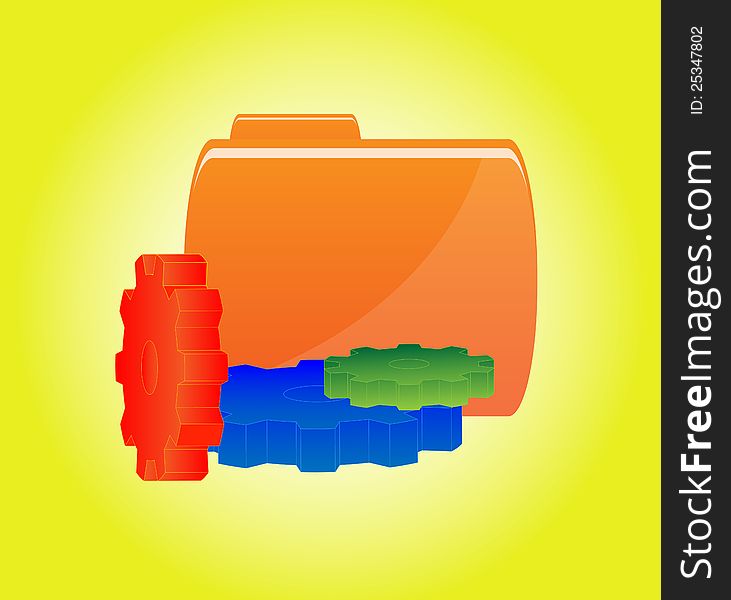 Orange Vector Folder Icon