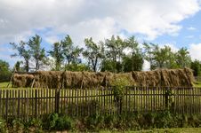 Fence Hay Royalty Free Stock Images